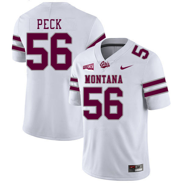 Montana Grizzlies #56 Hunter Peck College Football Jerseys,Uniforms Stitched Sale-White